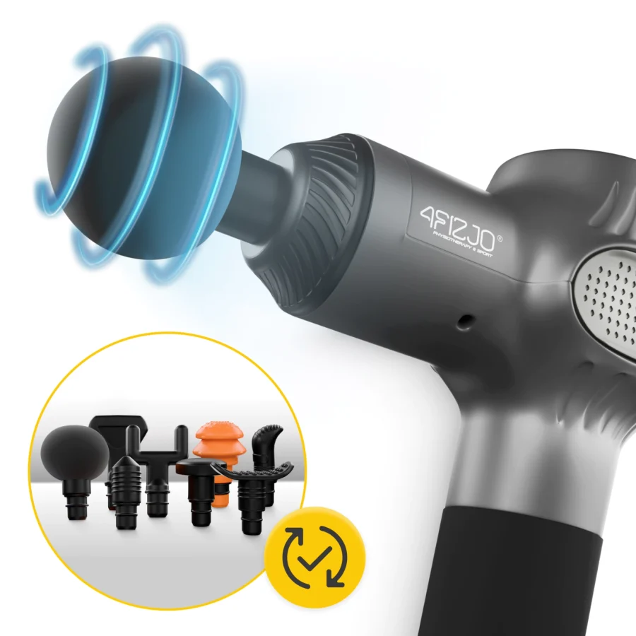 Massasjepistol Massage Gun ACTIVE – 30 nivåer, grå – bilde 7 av 8