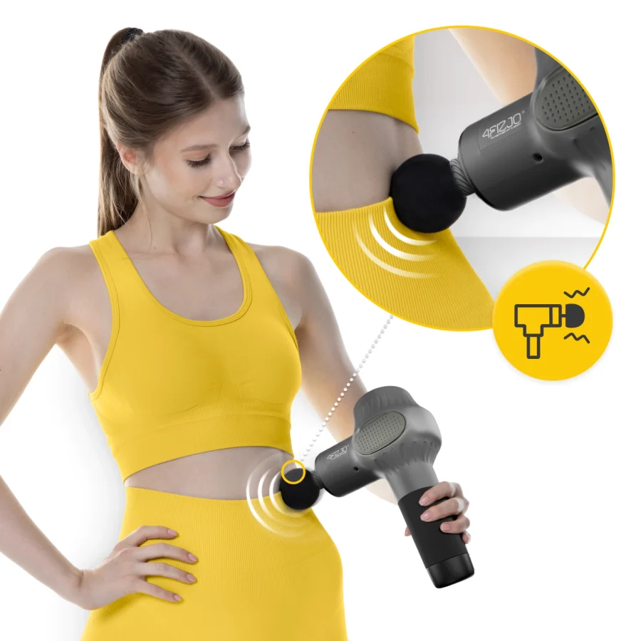 Massasjepistol Massage Gun ACTIVE – 30 nivåer, grå – bilde 8 av 8