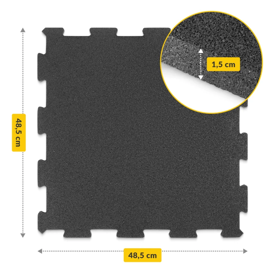Gulvmatte til treningsutstyr – 48,5 × 48,5 × 1,5 cm – bilde 3 av 8