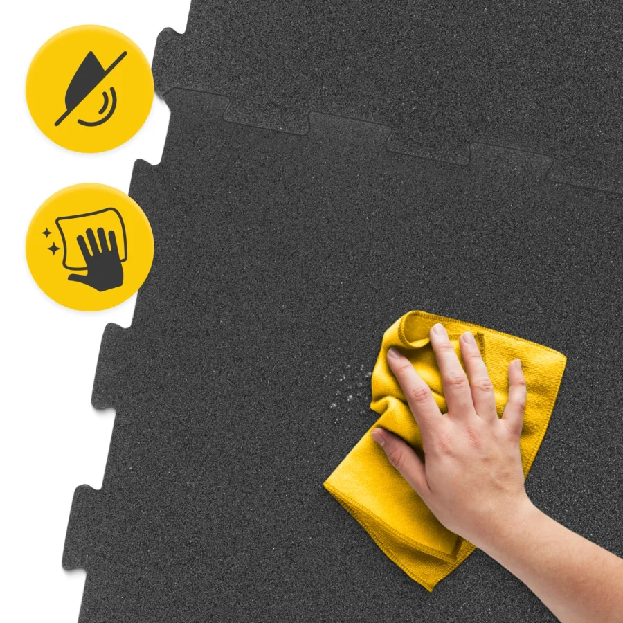 Gulvmatte til treningsutstyr – 48,5 × 48,5 × 1,5 cm – bilde 4 av 8
