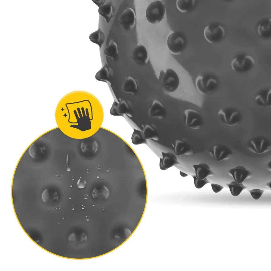 Rehabiliteringsball med pigger 20 cm grå – bilde 3 av 6
