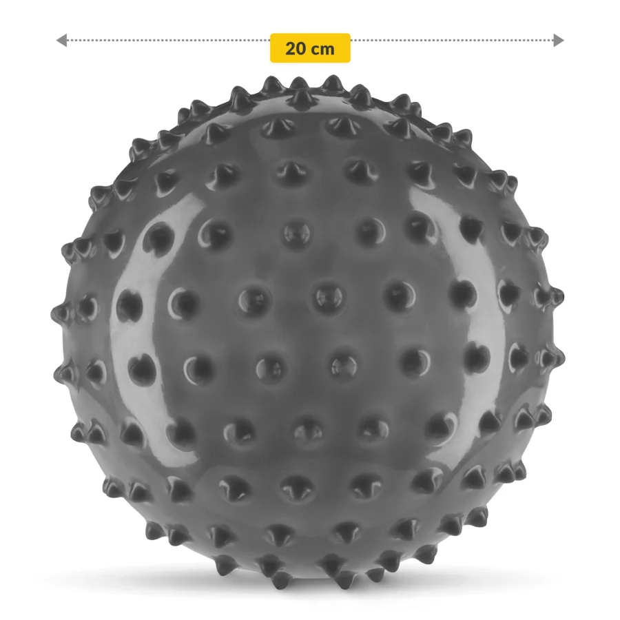Rehabiliteringsball med pigger 20 cm grå – bilde 5 av 6