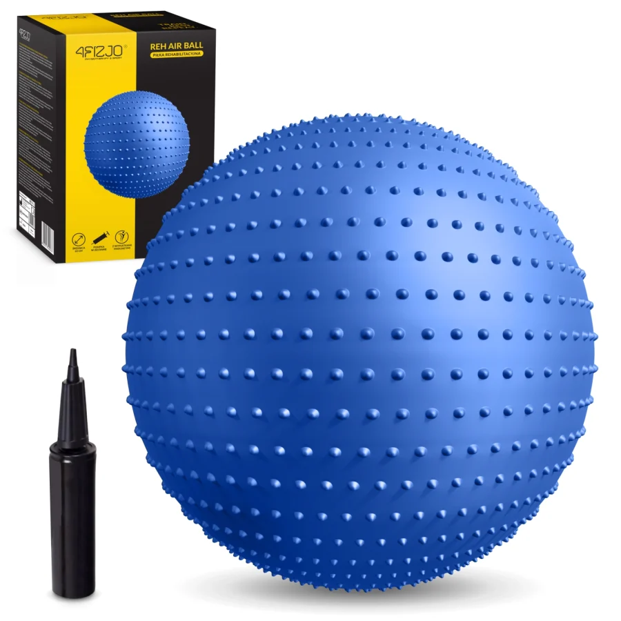 Rehabiliteringsball med pigger 65 cm blå – bilde 1 av 8