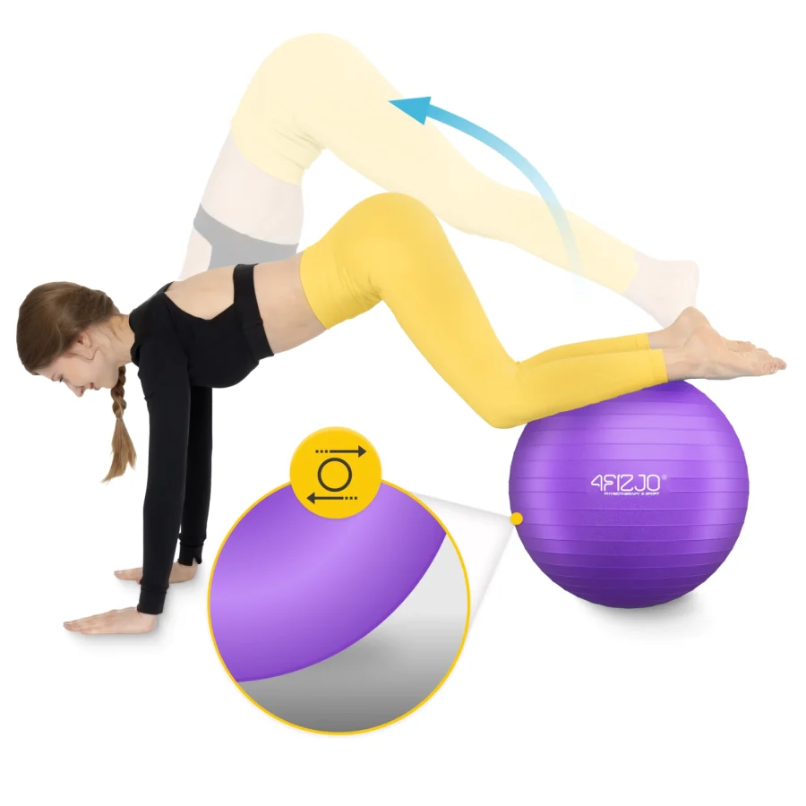 Treningsball 55 cm lilla – bilde 5 av 8