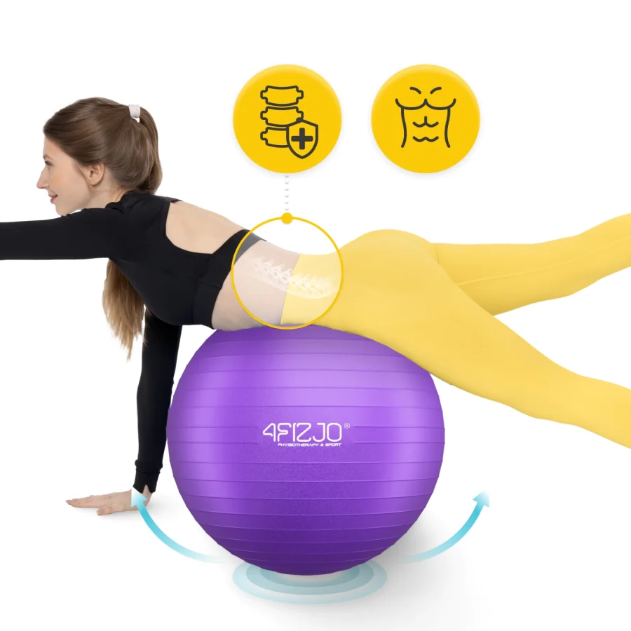 Treningsball 55 cm lilla – bilde 7 av 8