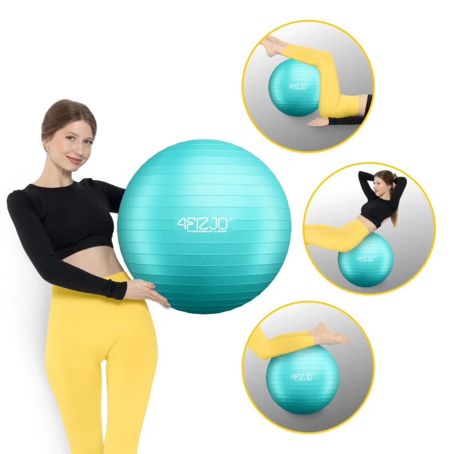 Treningsball 55 cm mintgrønn – bilde 2 av 8