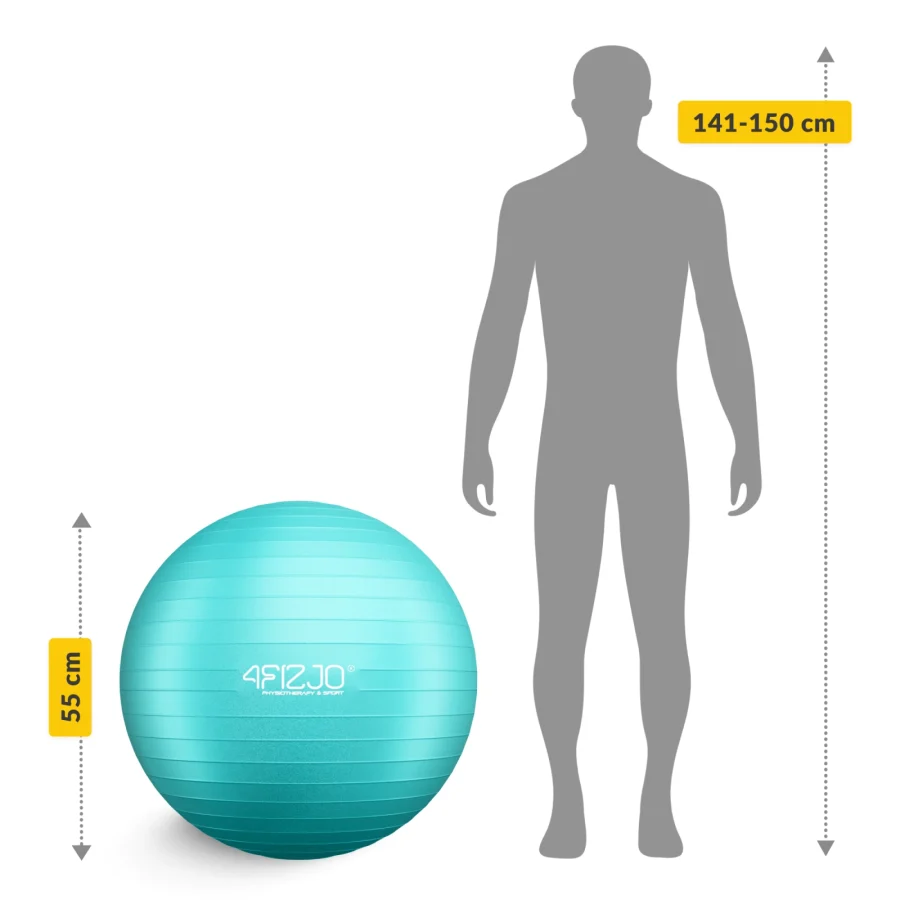 Treningsball 55 cm mintgrønn – bilde 3 av 8