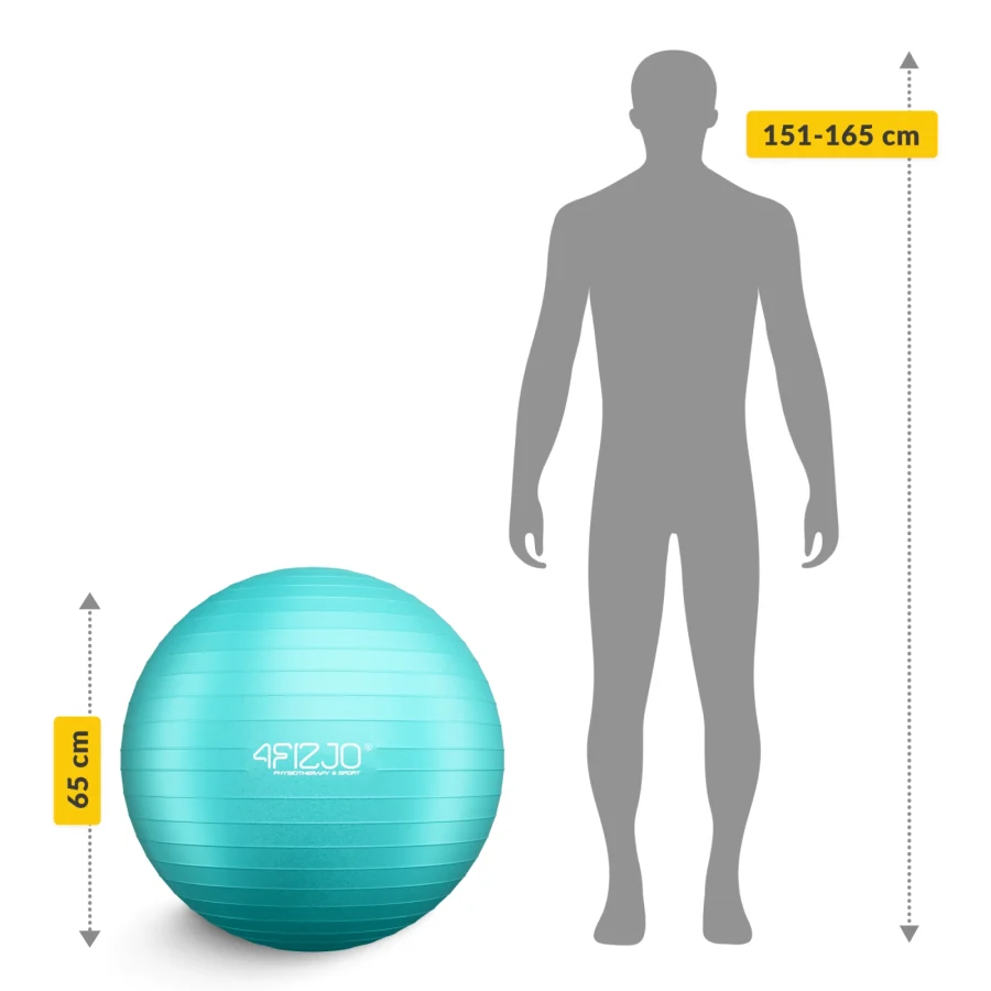 Treningsball 65 cm mintgrønn – bilde 5 av 8