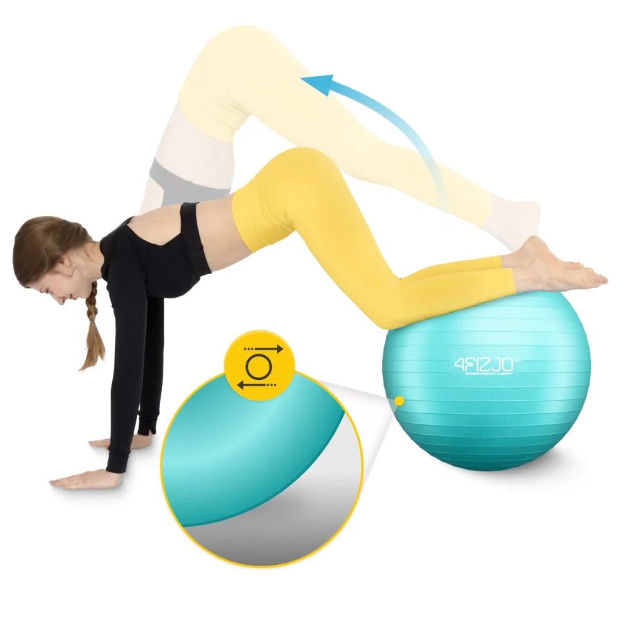 Treningsball 65 cm mintgrønn – bilde 7 av 8