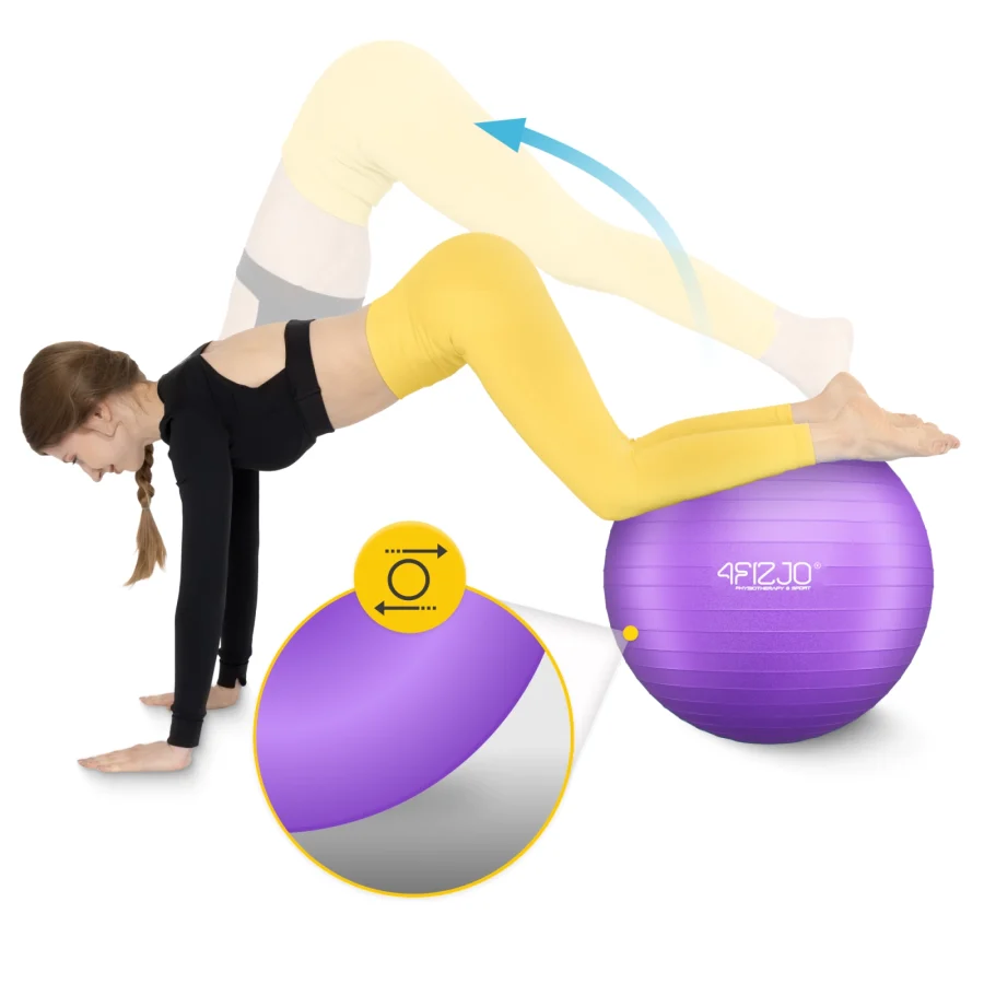 Treningsball 65 cm lilla – bilde 5 av 8