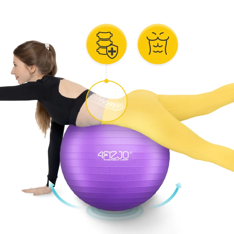 Treningsball 65 cm lilla – bilde 7 av 8
