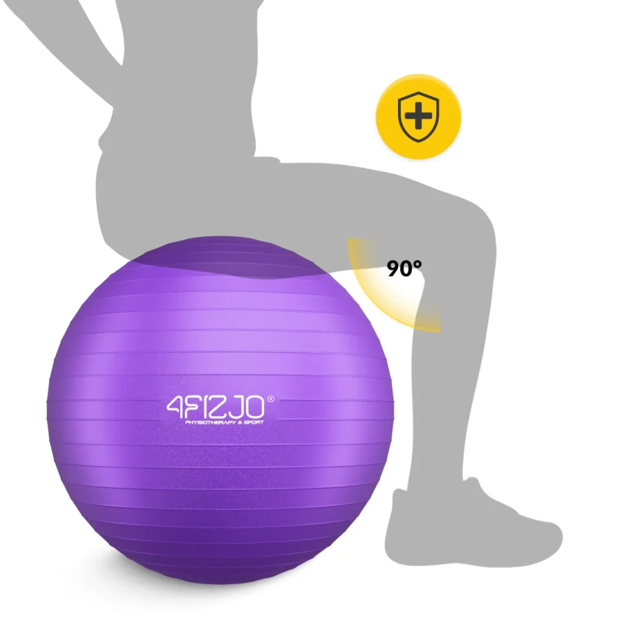 Treningsball 65 cm lilla – bilde 8 av 8