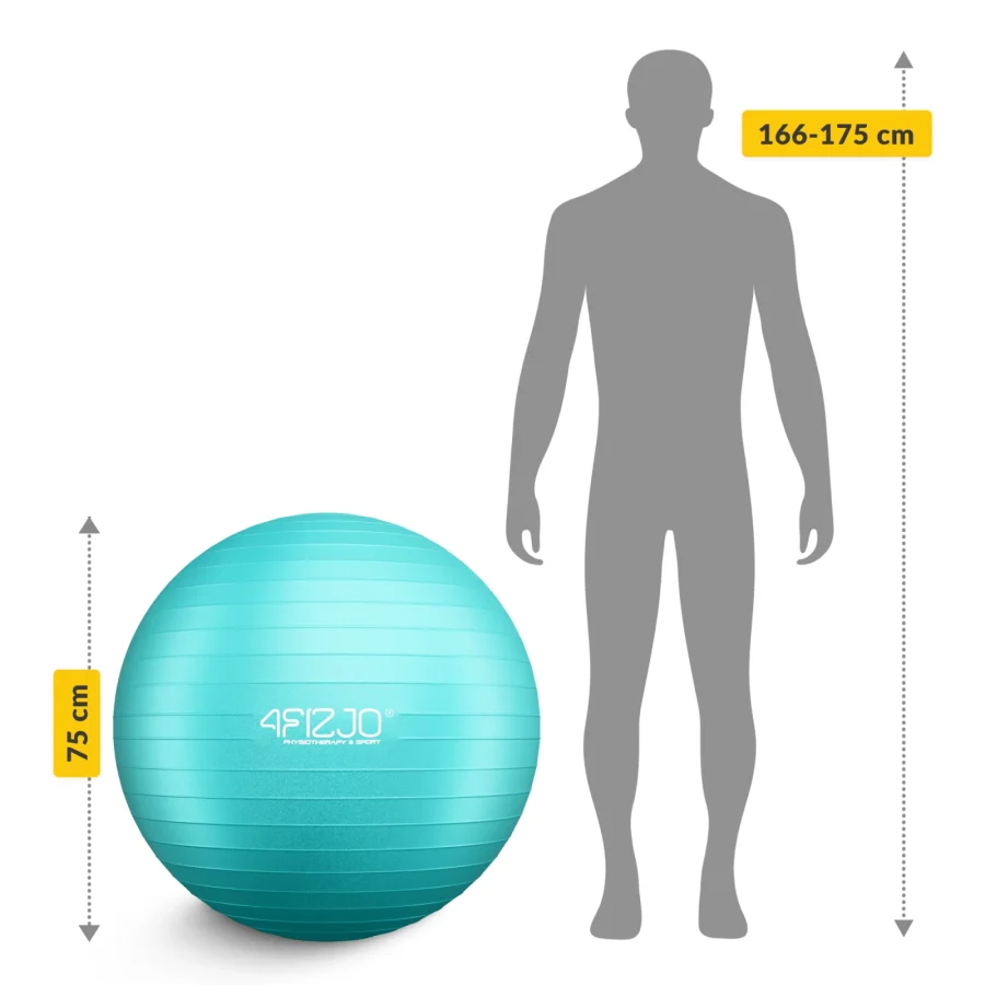 Treningsball 75 cm mintgrønn – bilde 7 av 8