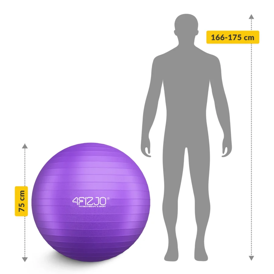 Treningsball 75 cm lilla – bilde 5 av 8