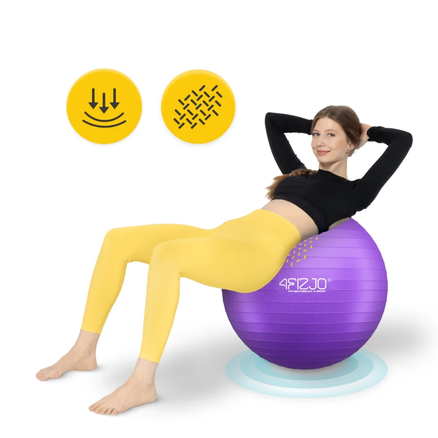 Treningsball 75 cm lilla – bilde 8 av 8