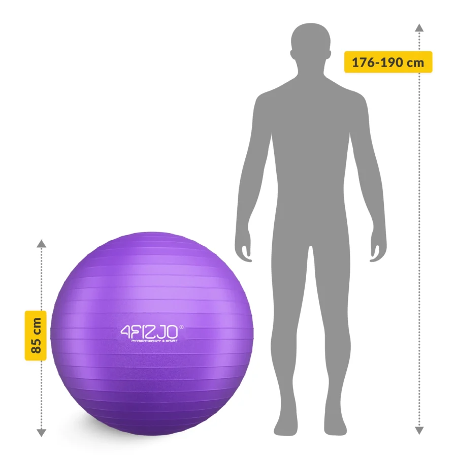 Treningsball 85 cm lilla – bilde 5 av 8