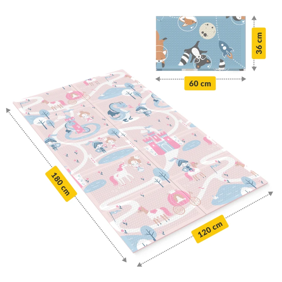 Tosidig lekematte Kongerike og verdensrom – 180 × 120 cm – bilde 4 av 6