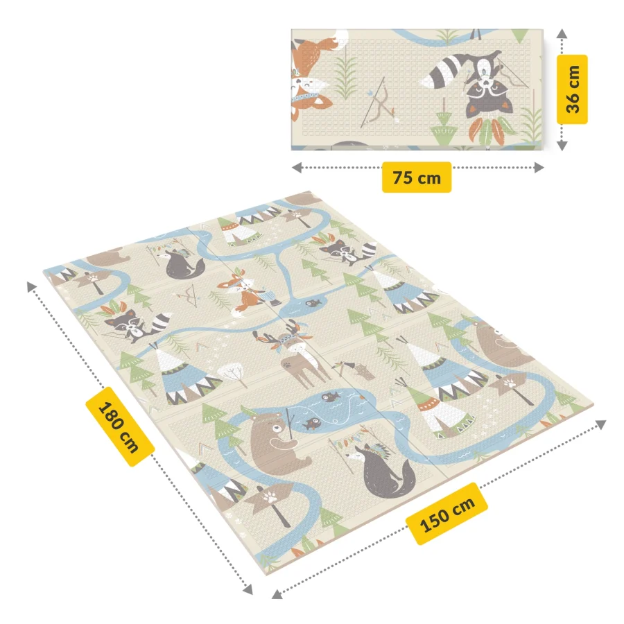 Tosidig lekematte Indianere og Boho Dream – 180 × 150 cm – bilde 3 av 6