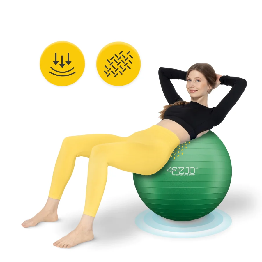Treningsball 75 cm grønn – bilde 3 av 8