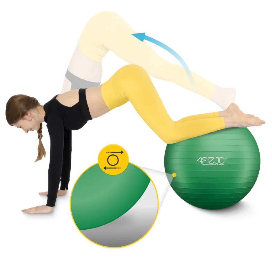 Treningsball 75 cm grønn – bilde 6 av 8