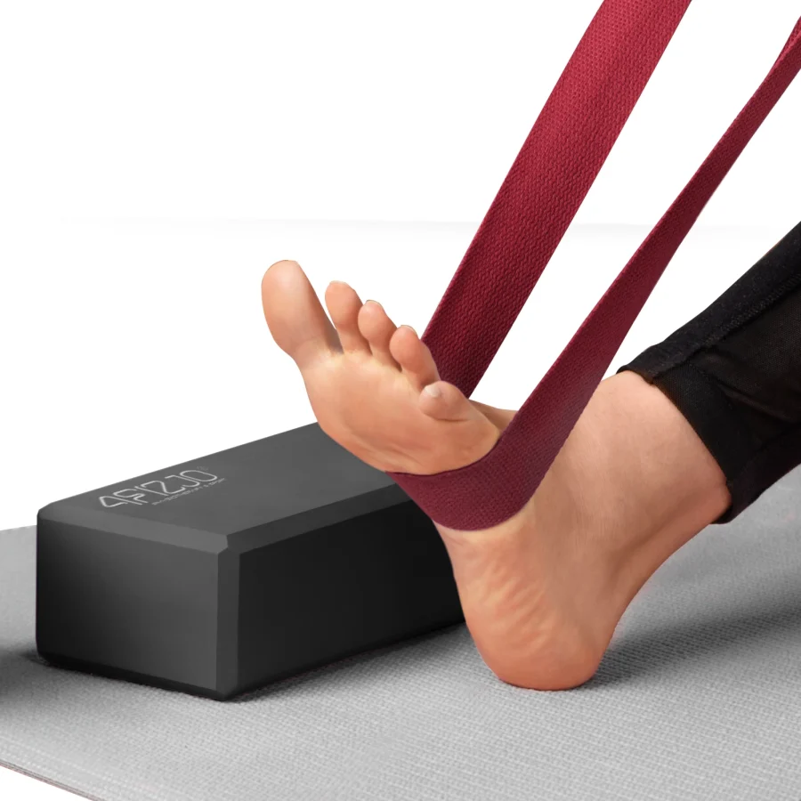 Yogablokk i EVA-skum – 23 × 15 × 7,6 cm, svart – bilde 7 av 8