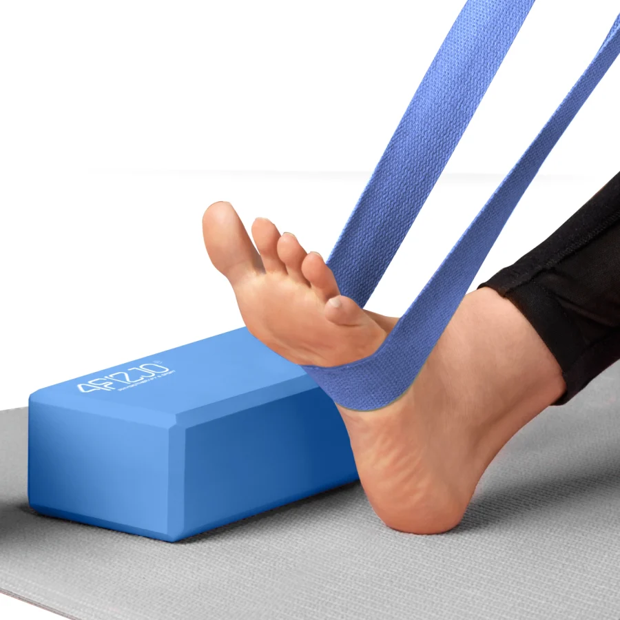 Yogablokk i EVA-skum – 23 × 15 × 7,6 cm, blå – bilde 8 av 8