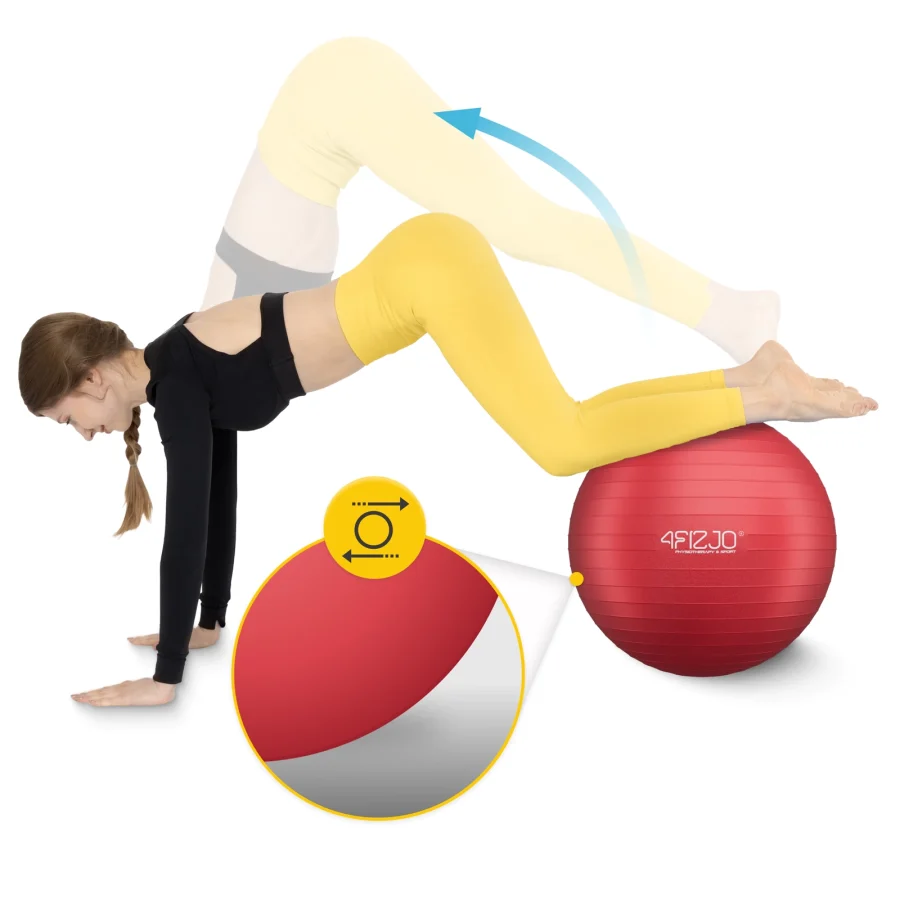 Treningsball 55 cm rød – bilde 6 av 8