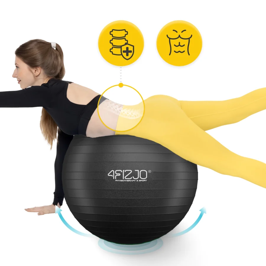 Treningsball 85 cm svart – bilde 2 av 8