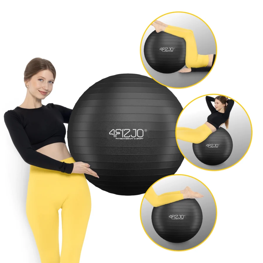 Treningsball 85 cm svart – bilde 3 av 8