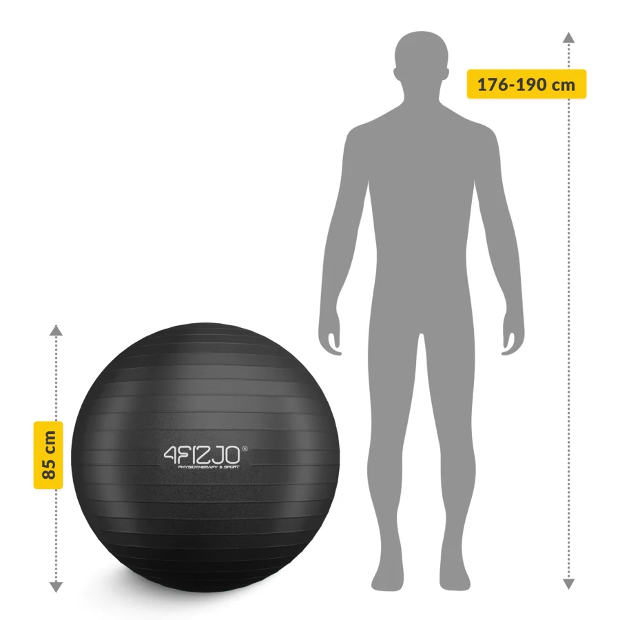 Treningsball 85 cm svart – bilde 5 av 8