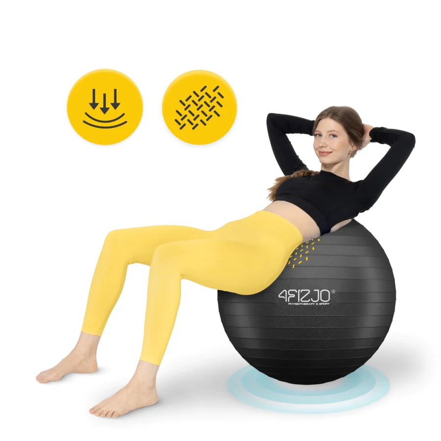 Treningsball 85 cm svart – bilde 6 av 8