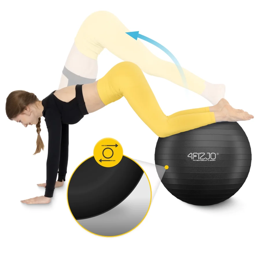 Treningsball 85 cm svart – bilde 7 av 8