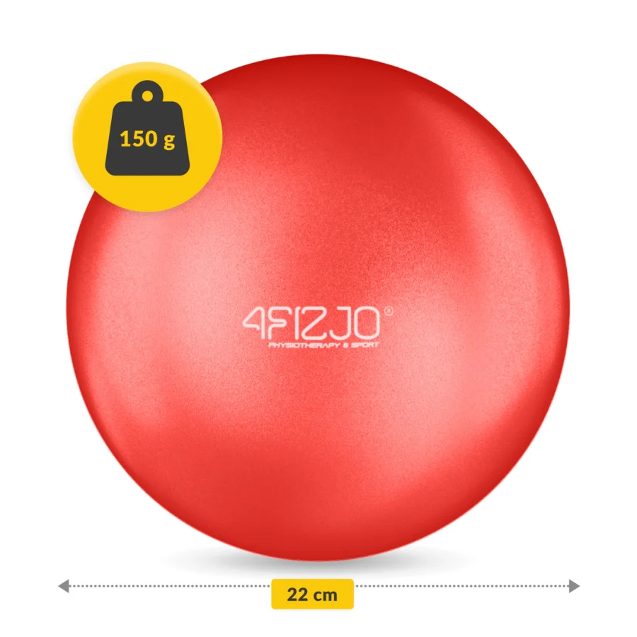 Pilates- og rehabiliteringsball 22 cm rød – bilde 3 av 6