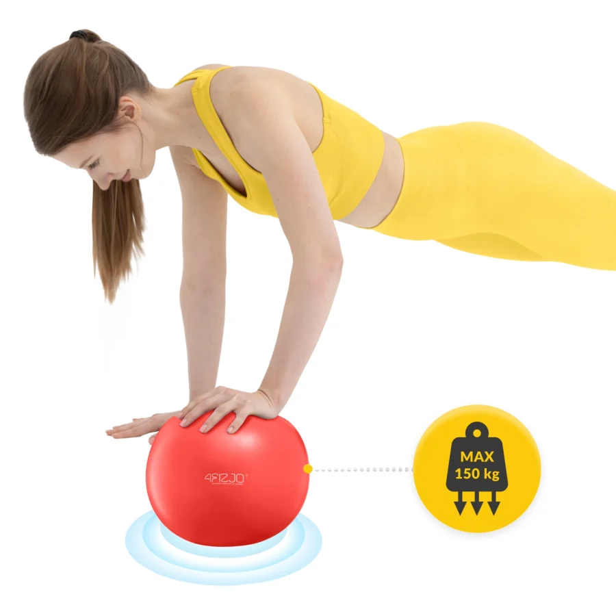 Pilates- og rehabiliteringsball 22 cm rød – bilde 4 av 6