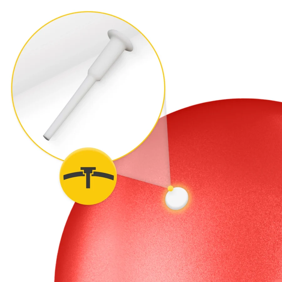 Pilates- og rehabiliteringsball 22 cm rød – bilde 6 av 6