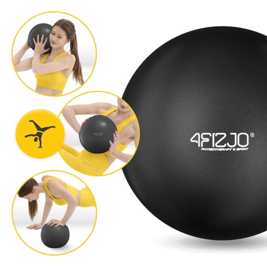 Pilates- og rehabiliteringsball 22 cm svart – bilde 2 av 6