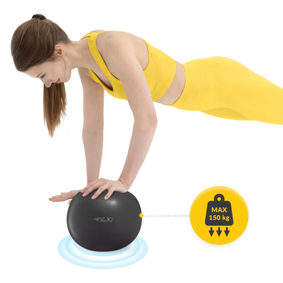 Pilates- og rehabiliteringsball 22 cm svart – bilde 3 av 6