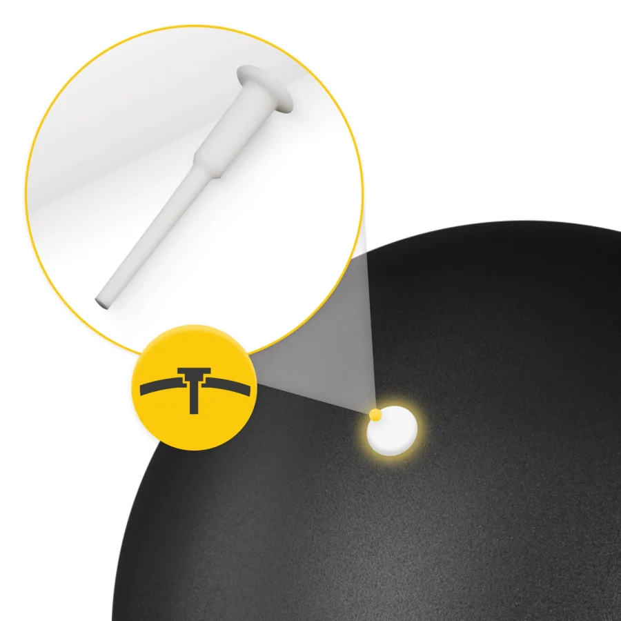 Pilates- og rehabiliteringsball 22 cm svart – bilde 4 av 6