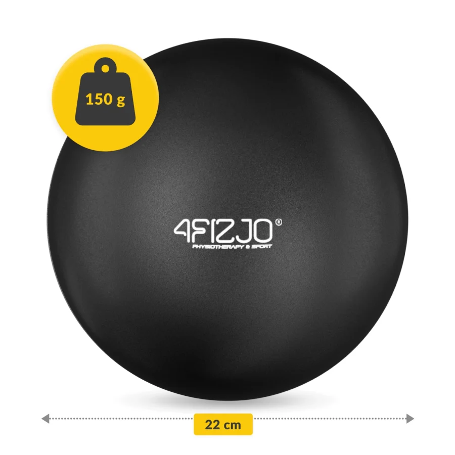 Pilates- og rehabiliteringsball 22 cm svart – bilde 5 av 6