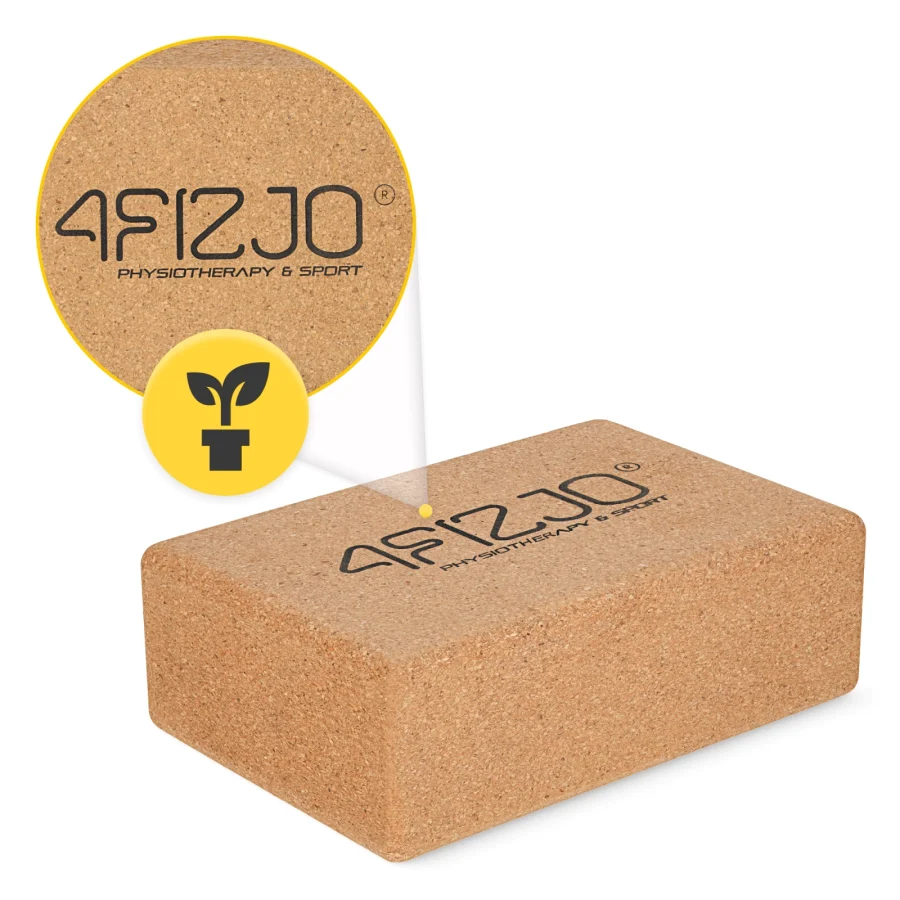 Yogablokk av naturkork – 22,5 × 14,5 × 7,5 cm – bilde 3 av 8
