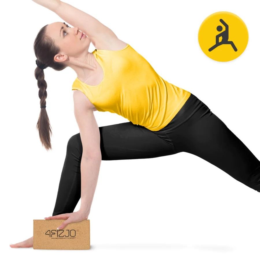 Yogablokk av naturkork – 22,5 × 14,5 × 7,5 cm – bilde 4 av 8