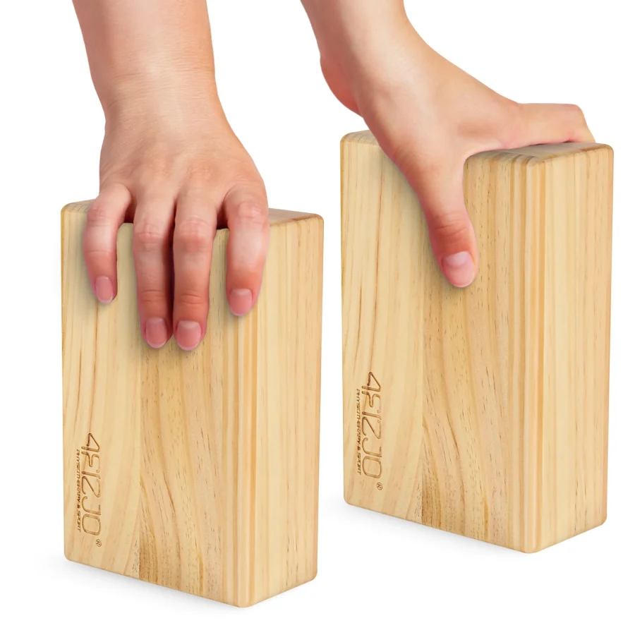 Yogablokk av tre – 22 × 15 × 7,2 cm – bilde 7 av 8