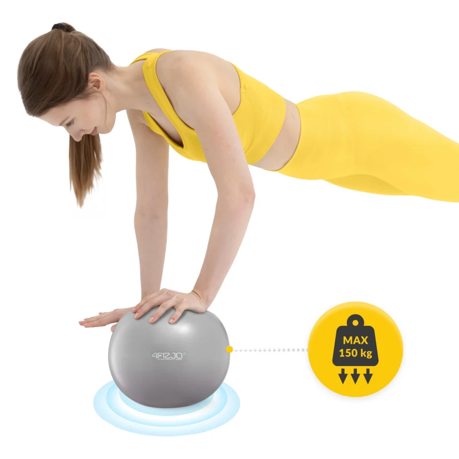 Pilates- og rehabiliteringsball 22 cm grå – bilde 2 av 6