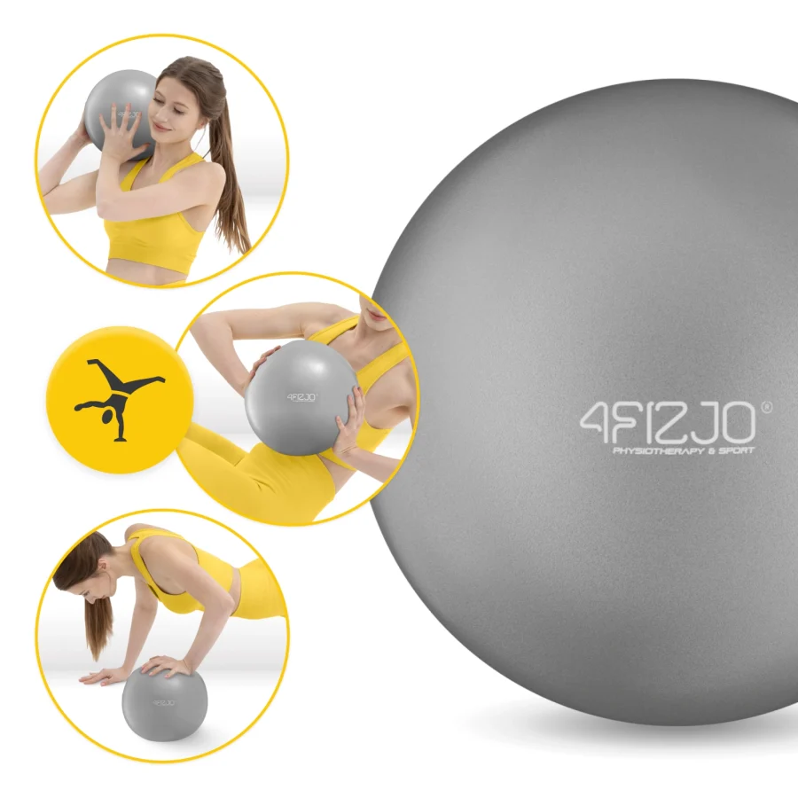 Pilates- og rehabiliteringsball 22 cm grå – bilde 3 av 6