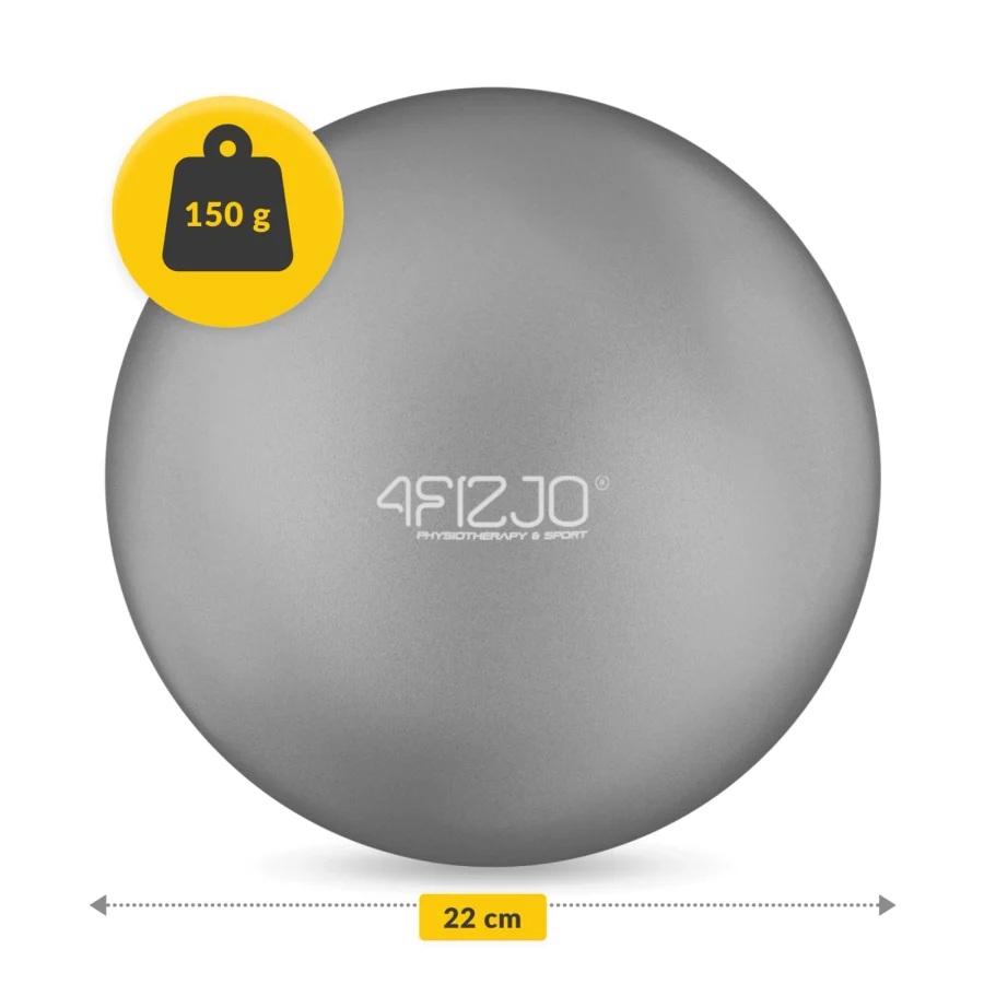 Pilates- og rehabiliteringsball 22 cm grå – bilde 4 av 6