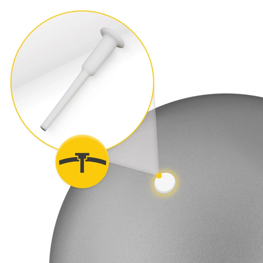 Pilates- og rehabiliteringsball 22 cm grå – bilde 6 av 6