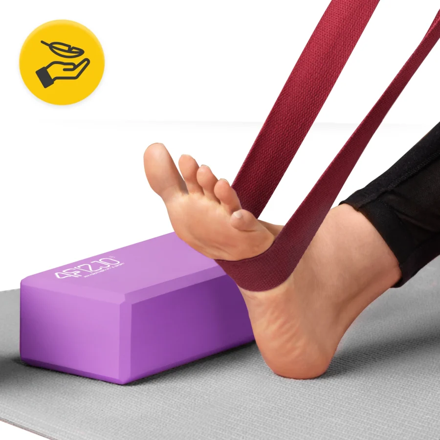 Yogastropp i bomull – 300 × 4 cm, rød – bilde 4 av 8