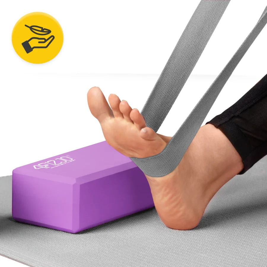 Yogastropp i bomull – 300 × 4 cm, grå – bilde 4 av 8