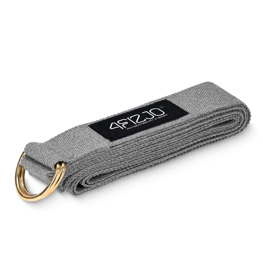 Yogastropp i bomull – 300 × 4 cm, grå – bilde 8 av 8