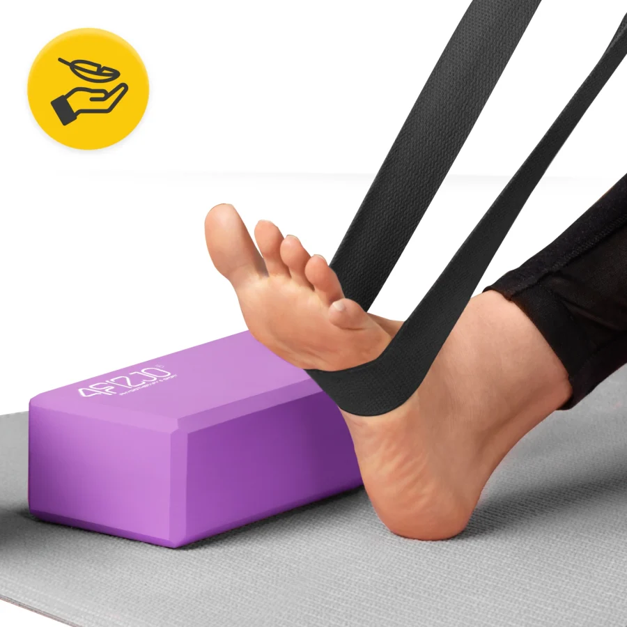 Yogastropp i bomull – 300 × 4 cm, svart – bilde 4 av 8